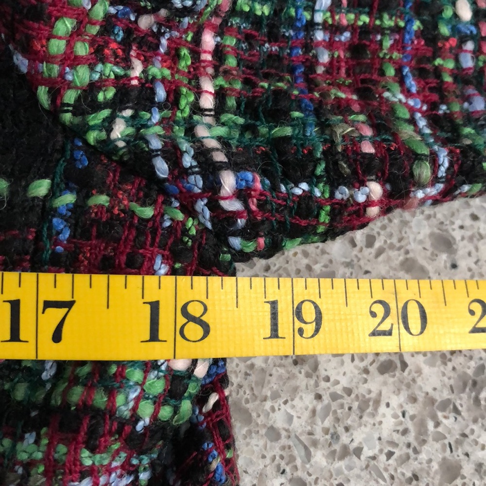 {Talbots} Multicolor Wool Blend Tweed Button Down… - image 8